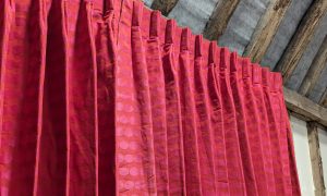 Polka Dot Lined Eyelet Curtains