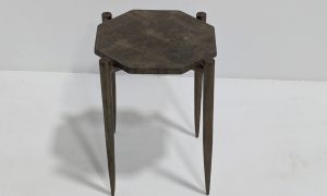 Brass Ceramic Side Drinks Table