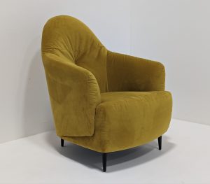 Golden Velvet Yellow Armchair