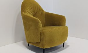 Golden Velvet Yellow Armchair