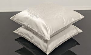 Frette Silk Embroidered Cushions x2