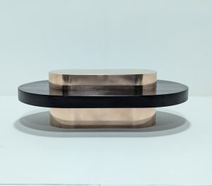 Custom Benchmark Copper Wood Coffee Table