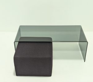 Natuzzi Mercurio Coffee Central Table and Ottoman