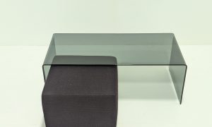 Natuzzi Mercurio Coffee Central Table and Ottoman