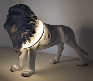 Life Size Lion Lamp Sculpture