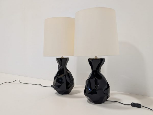 Porta Romana Faceted Lamps Pair - Image 12