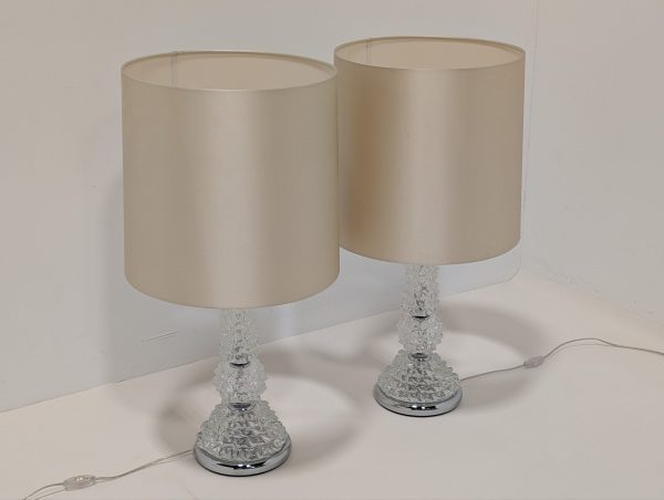 Porta Romana Murano Glass Lamps Pair - Image 4