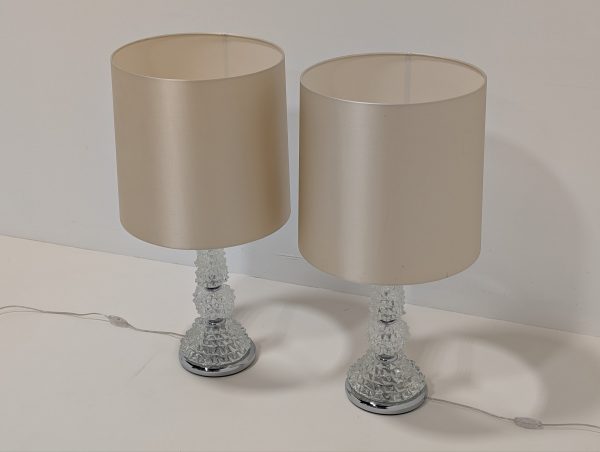 Porta Romana Murano Glass Lamps Pair - Image 6