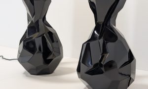 Porta Romana Faceted Lamps Pair