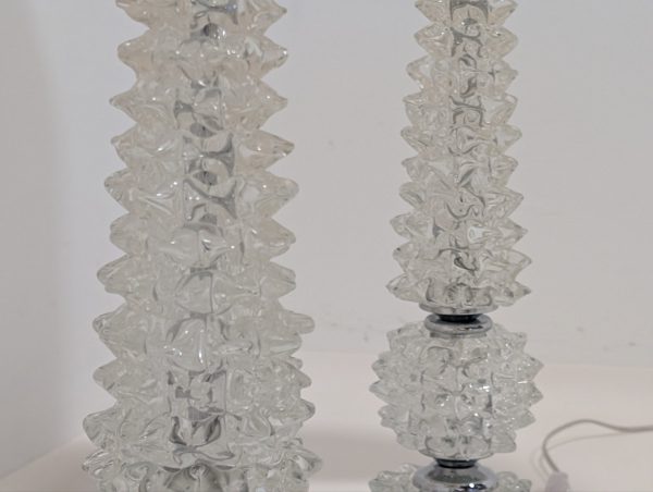 Porta Romana Murano Glass Lamps Pair - Image 11