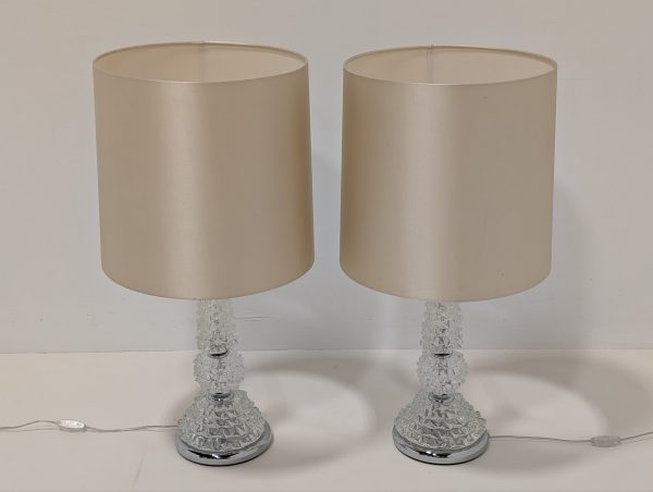 Porta Romana Murano Glass Lamps Pair - Image 12