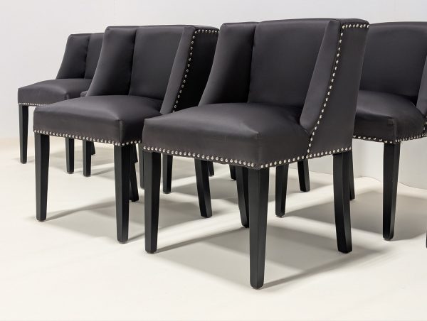 Eichholtz Black St. James Chairs Set of 8 - Image 11