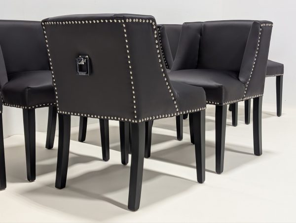 Eichholtz Black St. James Chairs Set of 8 - Image 3