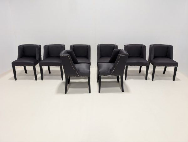 Eichholtz Black St. James Chairs Set of 8 - Image 4