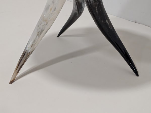Horn Base Polished Nickel Side Table - Image 4