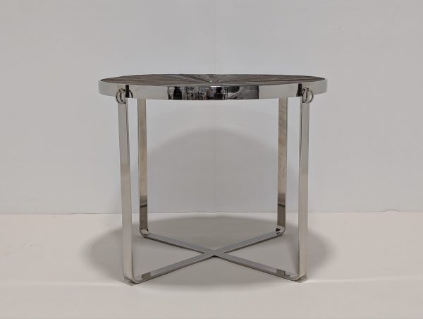 Round Wooden Top Table - Image 3
