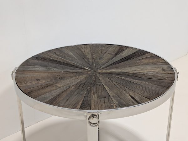 Round Wooden Top Table - Image 5