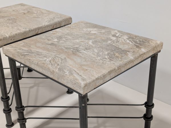 Stone Side Tables Pair - Image 3