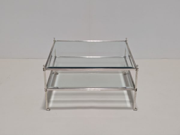Eichholtz Aubrey Silver Glass Coffee Table - Image 2