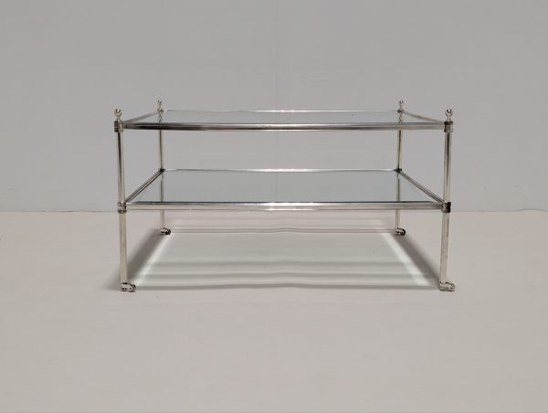 Eichholtz Aubrey Silver Glass Coffee Table - Image 7