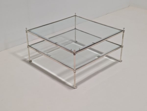 Eichholtz Aubrey Silver Glass Coffee Table - Image 12