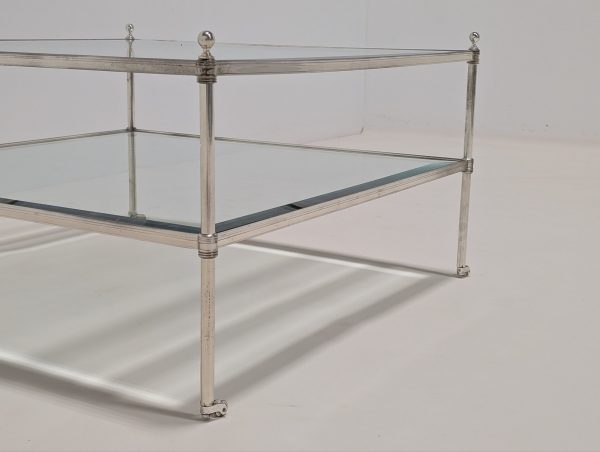 Eichholtz Aubrey Silver Glass Coffee Table - Image 10