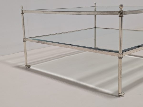 Eichholtz Aubrey Silver Glass Coffee Table - Image 11