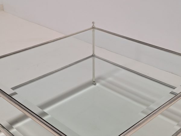Eichholtz Aubrey Silver Glass Coffee Table - Image 4