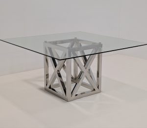 Chrome Glass Dining Table