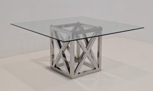 Chrome Glass Dining Table