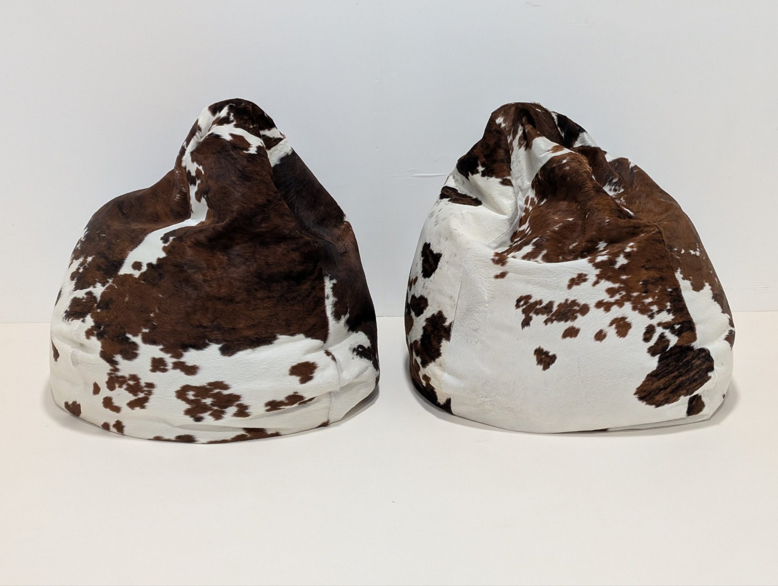 Peau De Vache Cow Hide Bean Bags