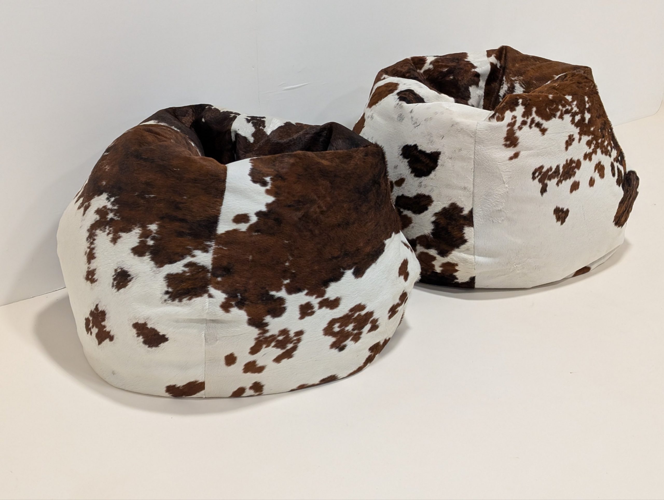 Peau De Vache Cow Hide Bean Bags - Image 5