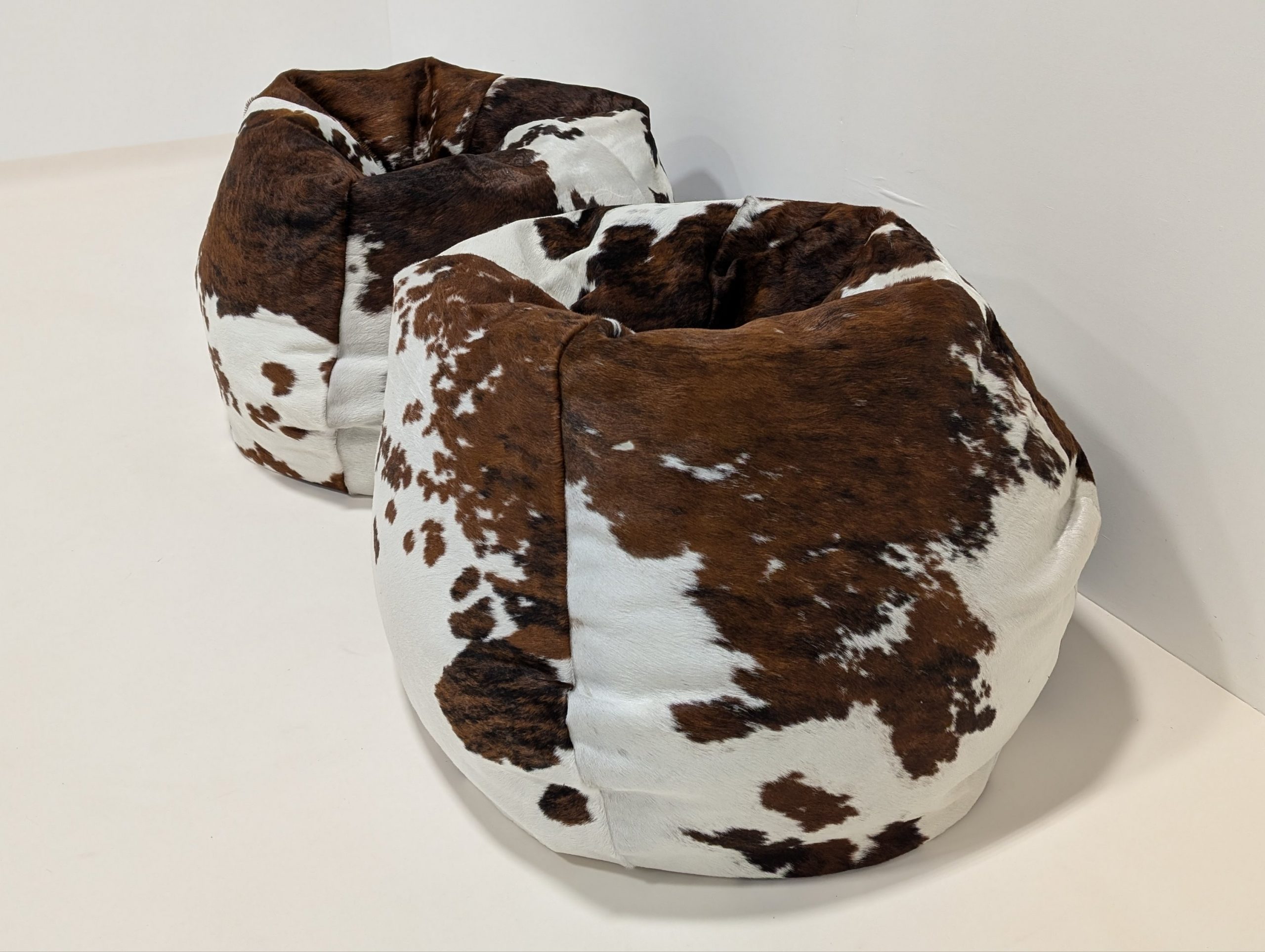Peau De Vache Cow Hide Bean Bags - Image 9