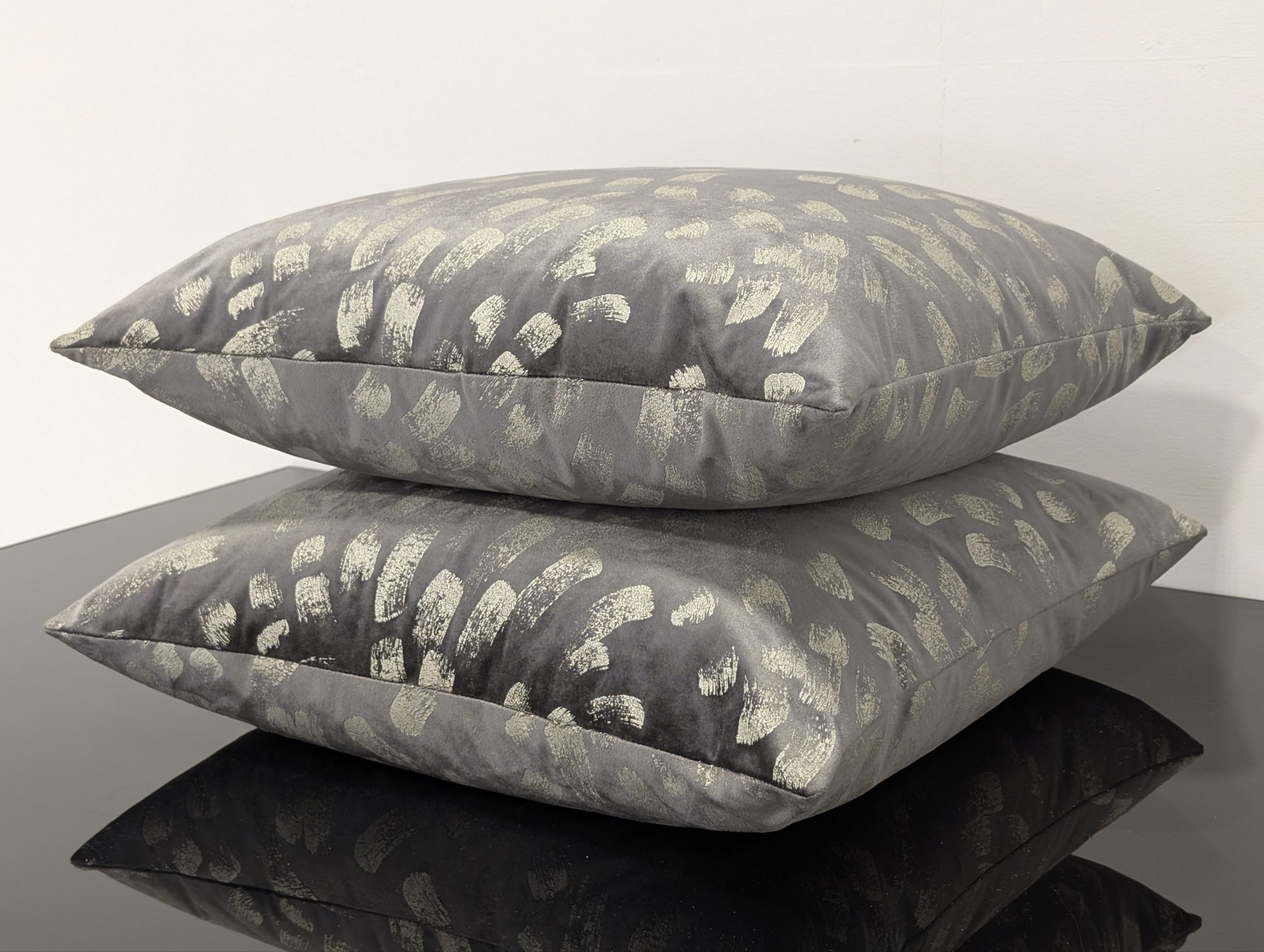 John Lewis Velvet Grey Cushions pair - Image 15