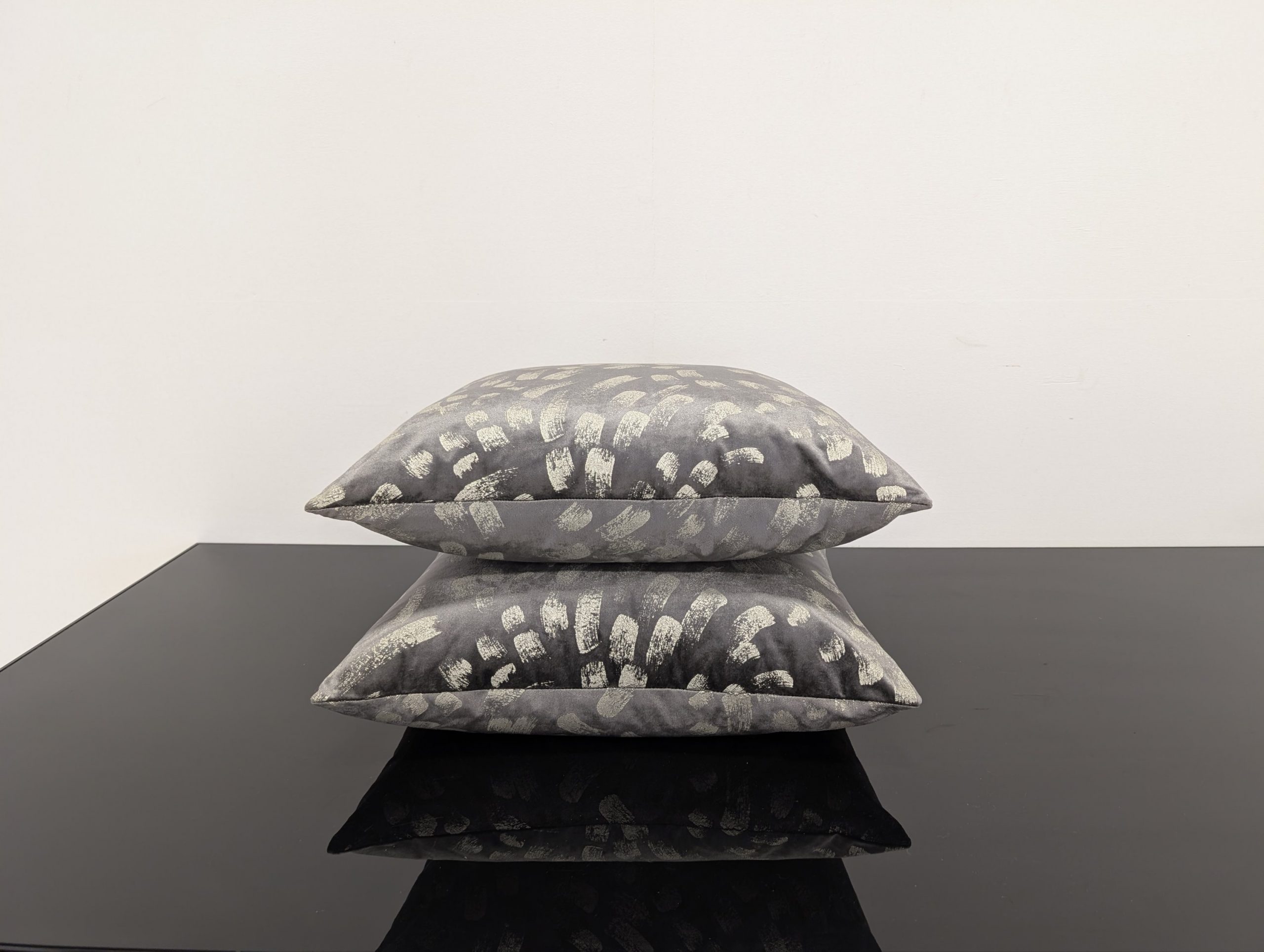 John Lewis Velvet Grey Cushions pair - Image 11