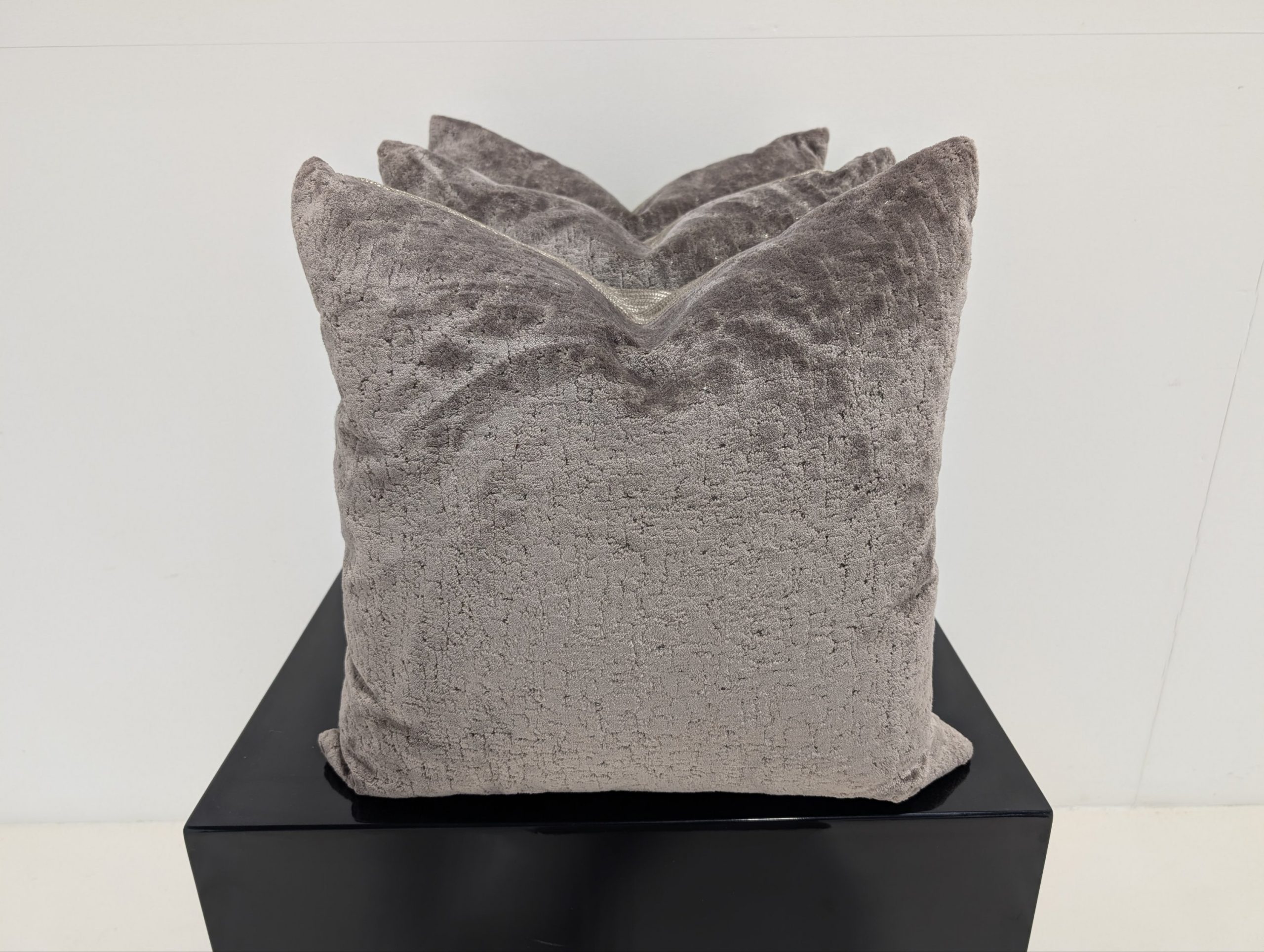 X4 Two tone Silver Stripe Cushions - Image 13
