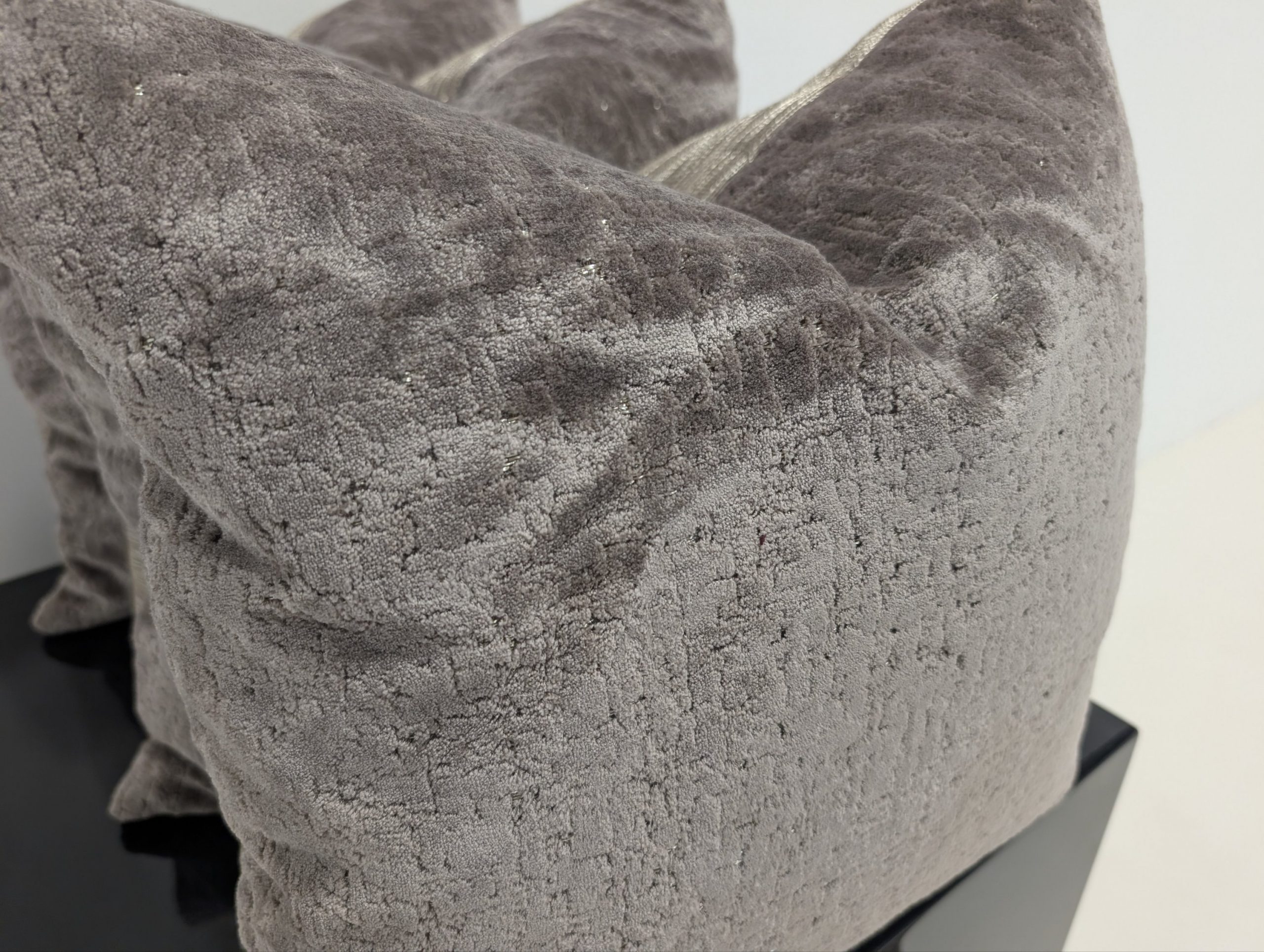 X4 Two tone Silver Stripe Cushions - Image 10