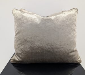 X2 Silver Velour Cushions