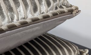 X2 Velvet Stripe Silk Back Cushions
