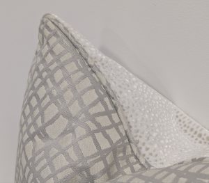 Silver/White Cushion