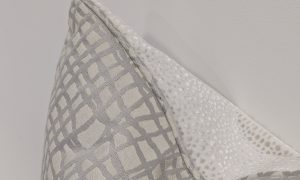 Silver/White Cushion