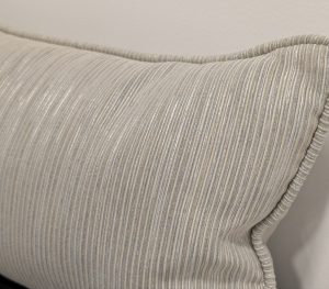 Pinstripe bolster cushion