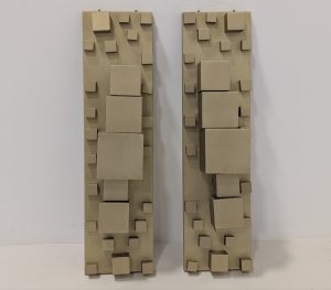 Glustin Brass Cubic Scones Pair