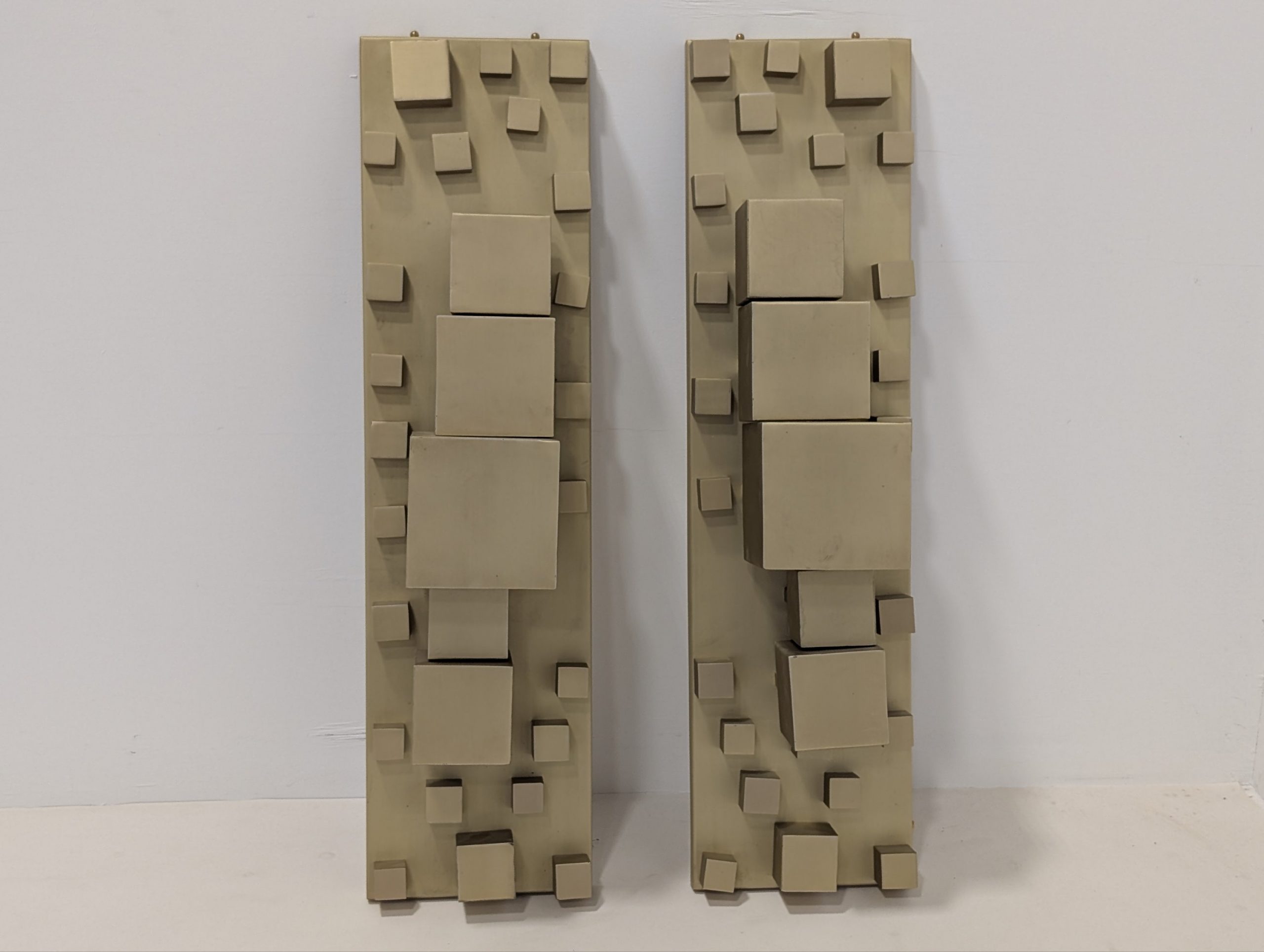 Glustin Brass Cubic Scones Pair