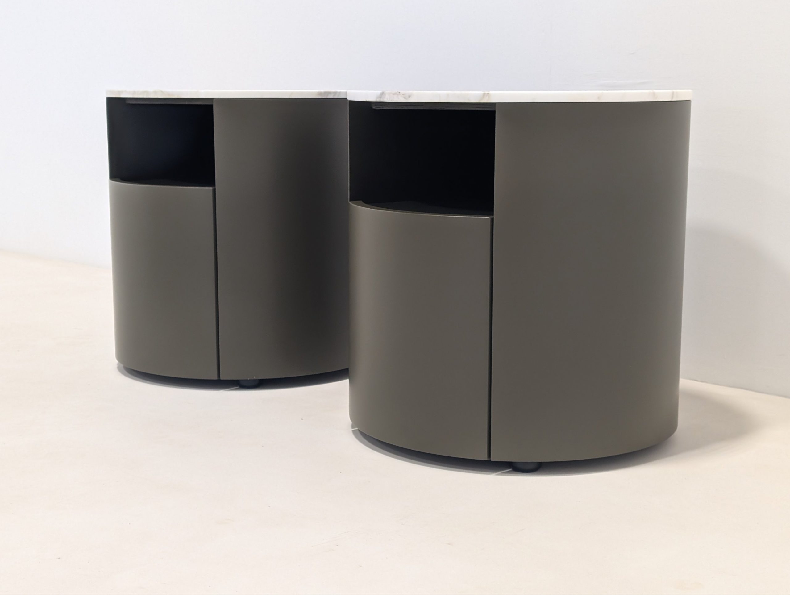 Poliform Onda Nightstands Pair