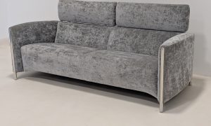 Leolux Goncharov Grey Velvet Sofas - 2 Available